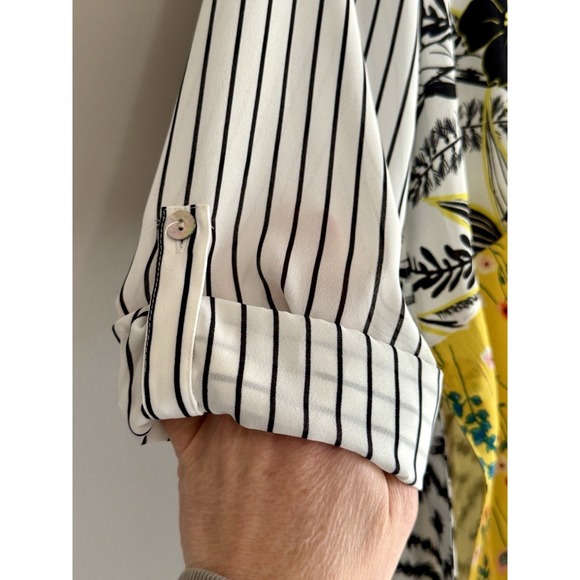 John Mark Tunic Top Patchwork Floral Mixed Print Art Boho Bird Large Maximalist - Picture 12 of 17